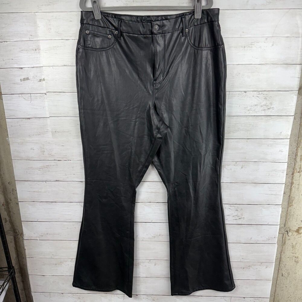 American Eagle Pleather Curvy Super High-Rise Kick Boot Pants